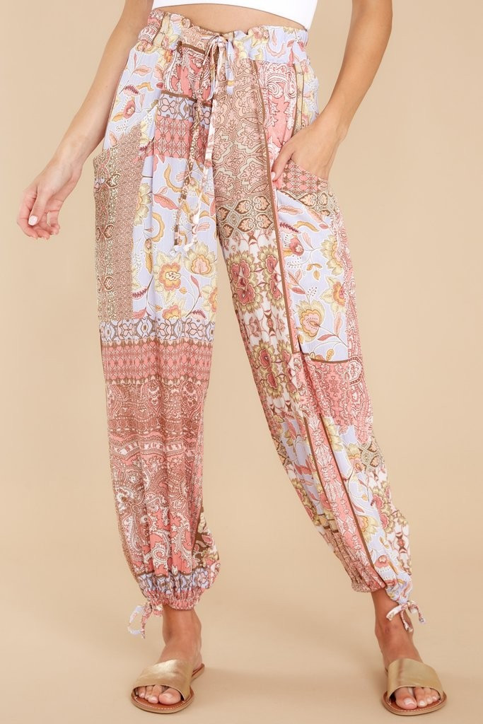 Feel the Magic Rose Pink Multi Pants | Red Dress 