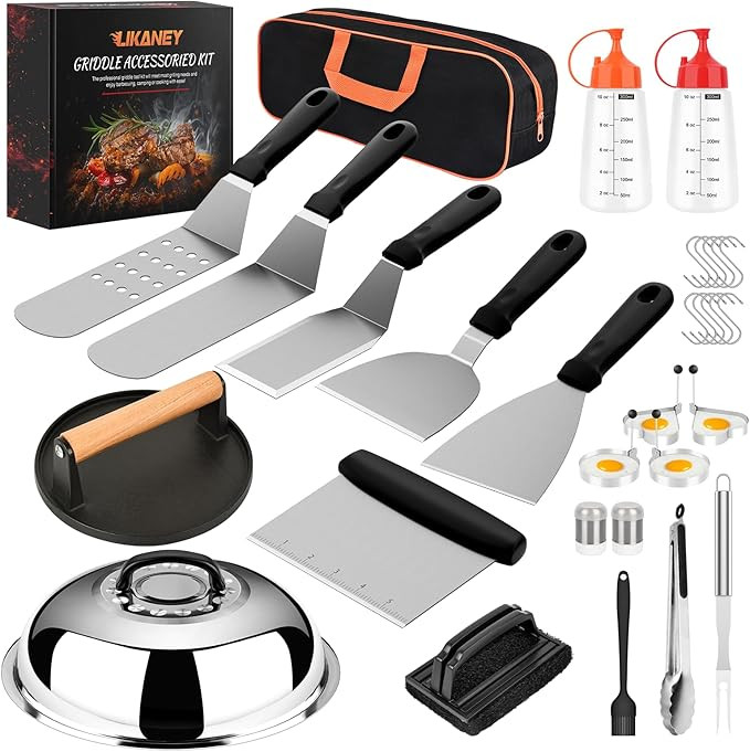 31PCS Griddle Accessories Kit, Flat Top Grill Accessories Set for Blackstone and Camp Chef, Barbe... | Amazon (US)