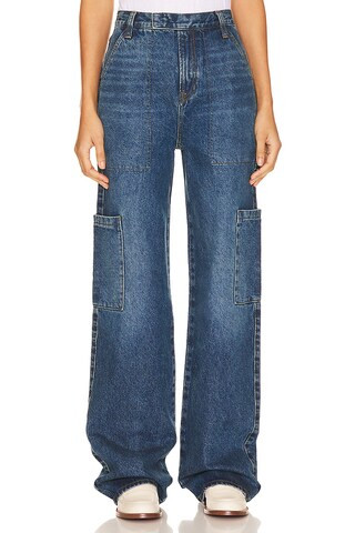 GRLFRND Elyse Trouser Cargo Jean in Crissy Field from Revolve.com | Revolve Clothing (Global)