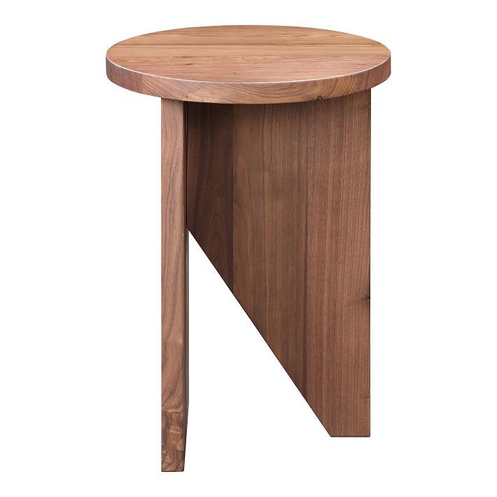 Angled Base Wood Side Table (14") | West Elm (US)