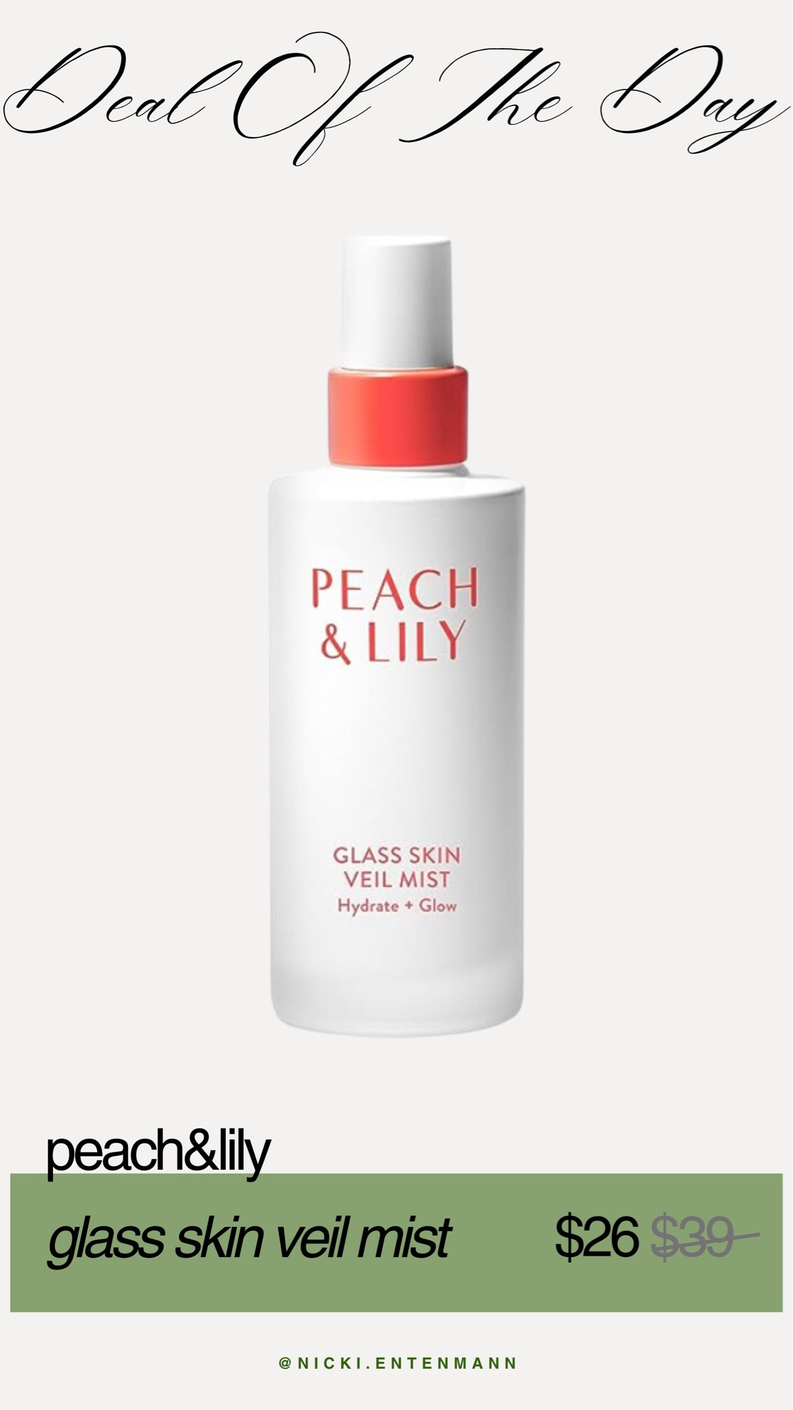 Deal of the day on this peach and lily mist! 

Skincare, amazon finds, Amazon beauty 

#LTKfindsunder50 #LTKbeauty