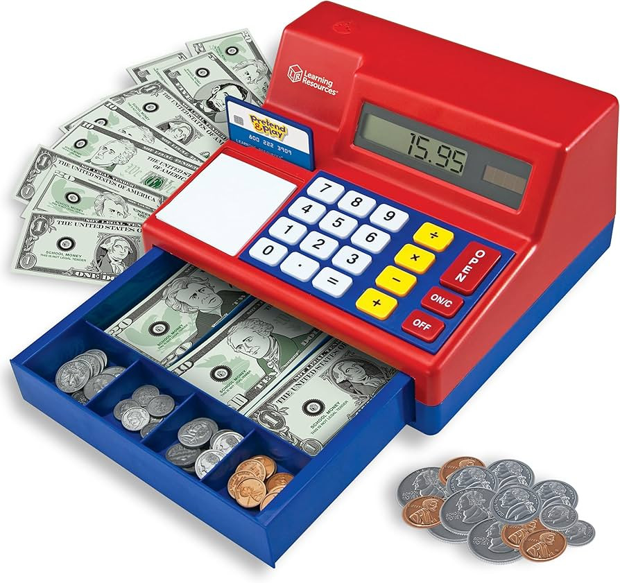 Learning Resources Pretend & Play Calculator Cash Register Toy - Gift for Kids, Toddler Toys, Pla... | Amazon (US)