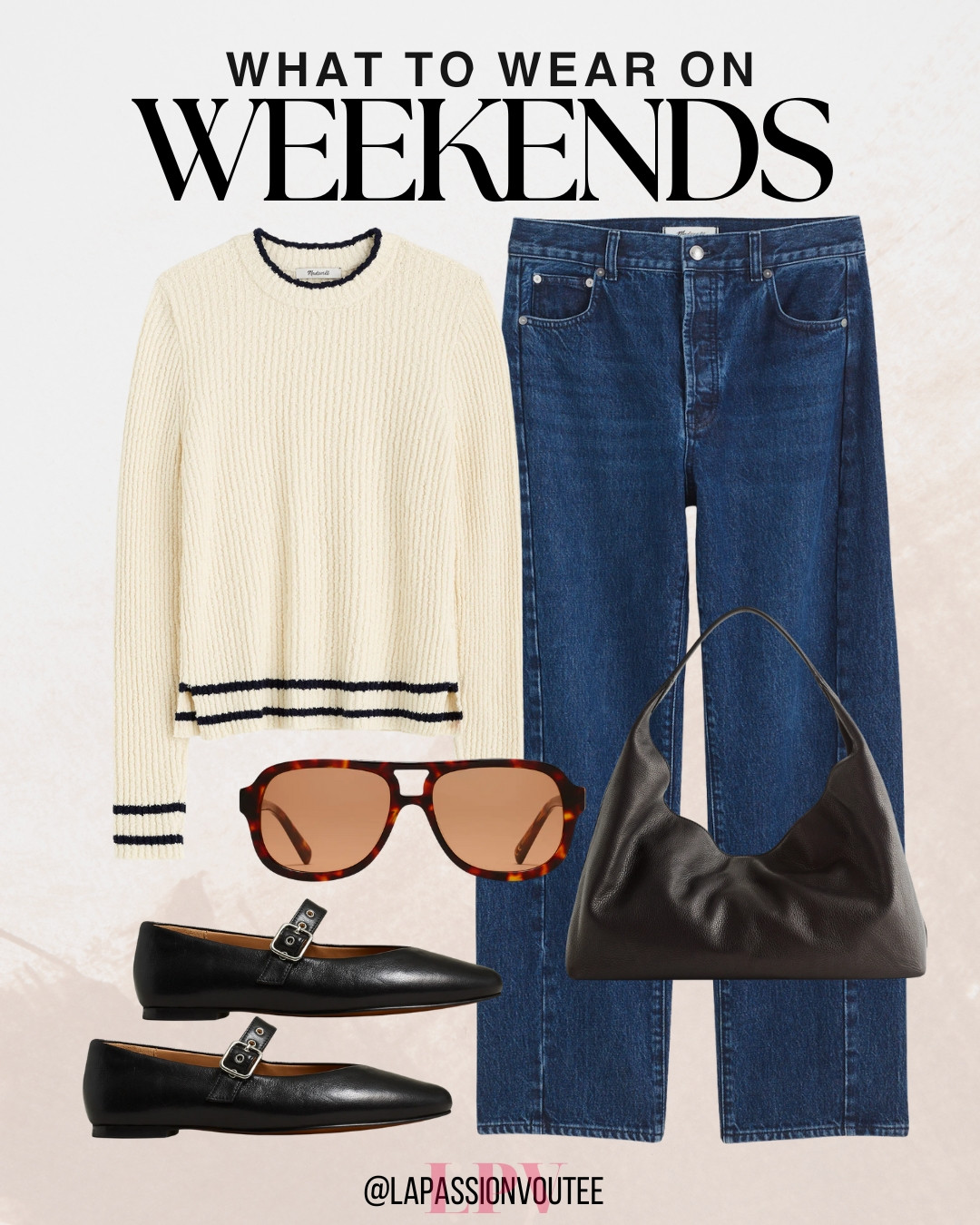 This chic weekend outfit idea is all about looking stylish while keeping things comfortable. ✨ Neutral tones and easy silhouettes create a look that works for coffee runs, lunch dates, or strolling around town. Simple, wearable, and perfect for those weekends when you want to look good with minimal effort. 🤍 

 #LTKootd #LTKFindsUnder100