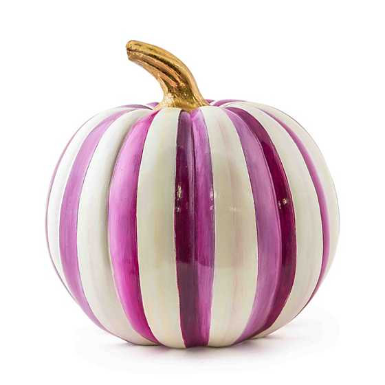 Plum Stripe Pumpkin - Medium | MacKenzie-Childs