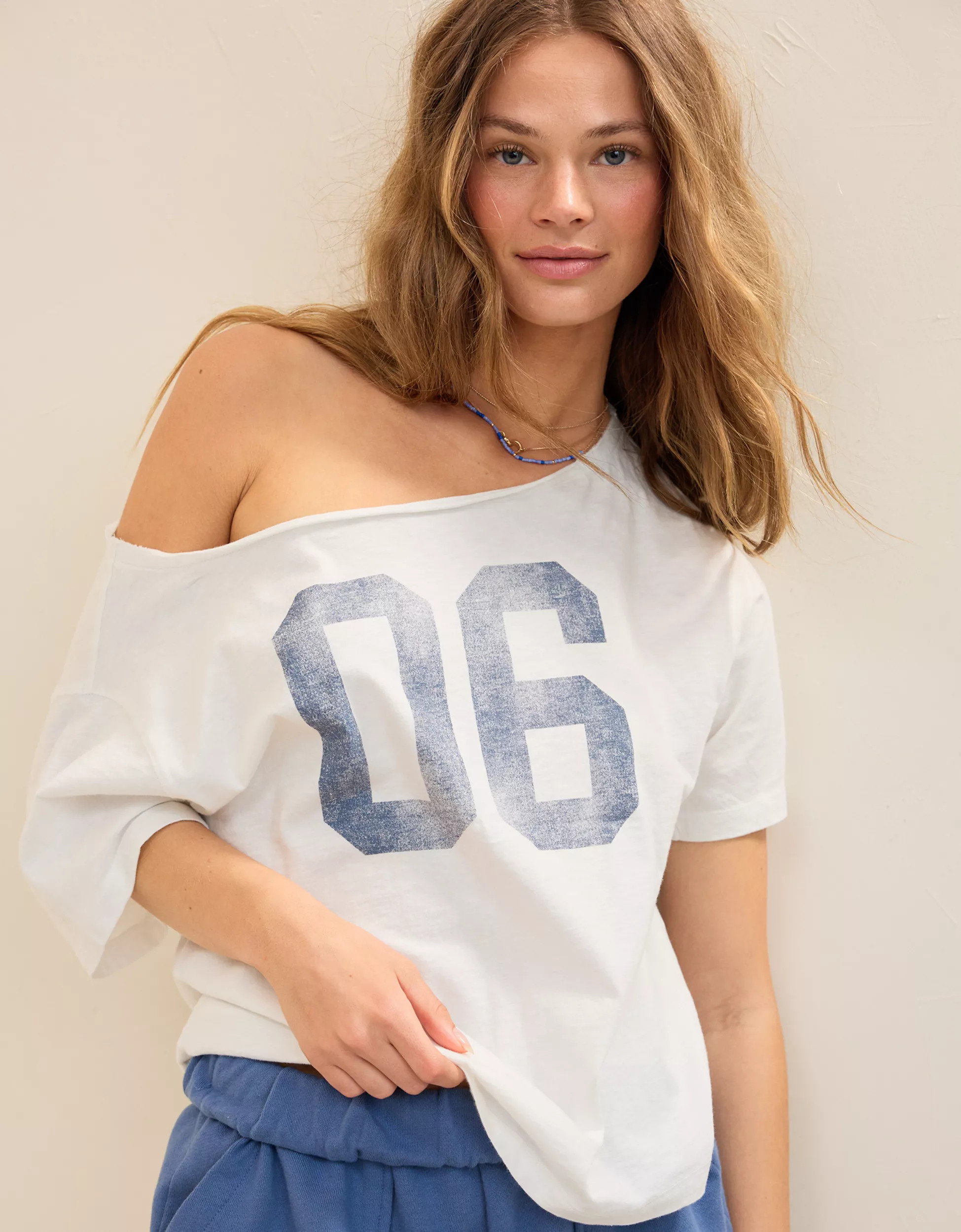 Aerie Off-The-Shoulder Relaxed Tee | Aerie