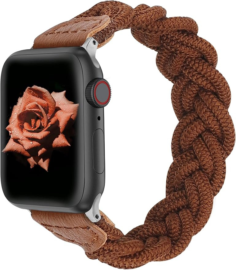 Wearlizer Compatible with Apple Watch Bands 38mm 40mm 41mm 42mm 44mm 45mm Slim Elastic Braided Wo... | Amazon (US)