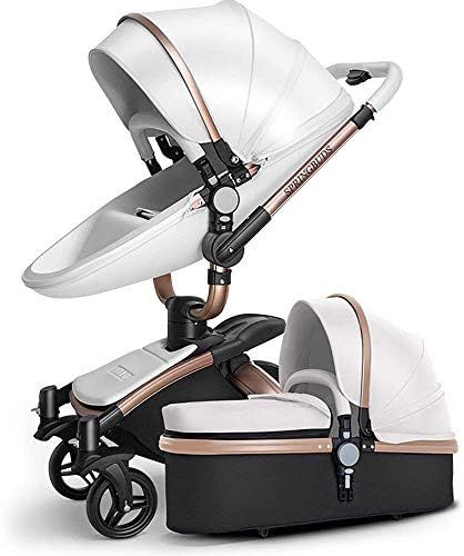 SpringBuds Baby Stroller Bassinet Carriage Combo 360 Rotation 2-in-1 Shock-Resistant High Landscape  | Amazon (US)