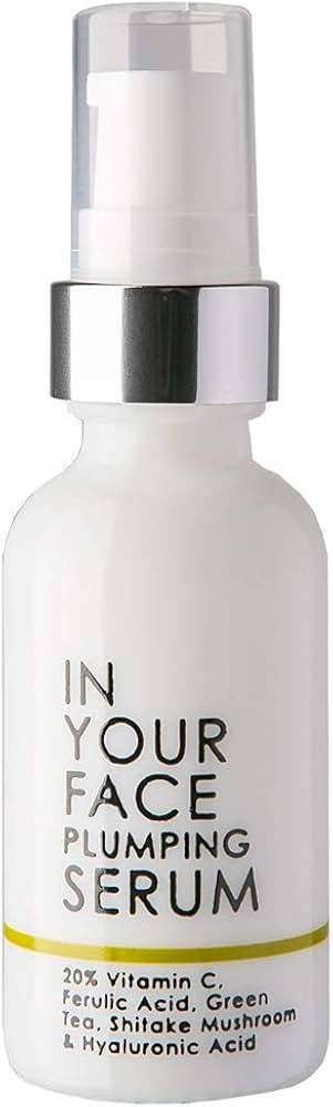In Your Face PLUMPING SERUM | Vitamin C Hydrating & Brightening Anti-Aging Serum with Hyaluronic ... | Amazon (US)
