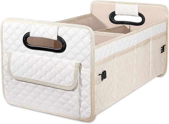 JiatuA Car Trunk Organizer for SUV, Car Storage Organizer Collapsible Multi Compartment Container... | Amazon (US)