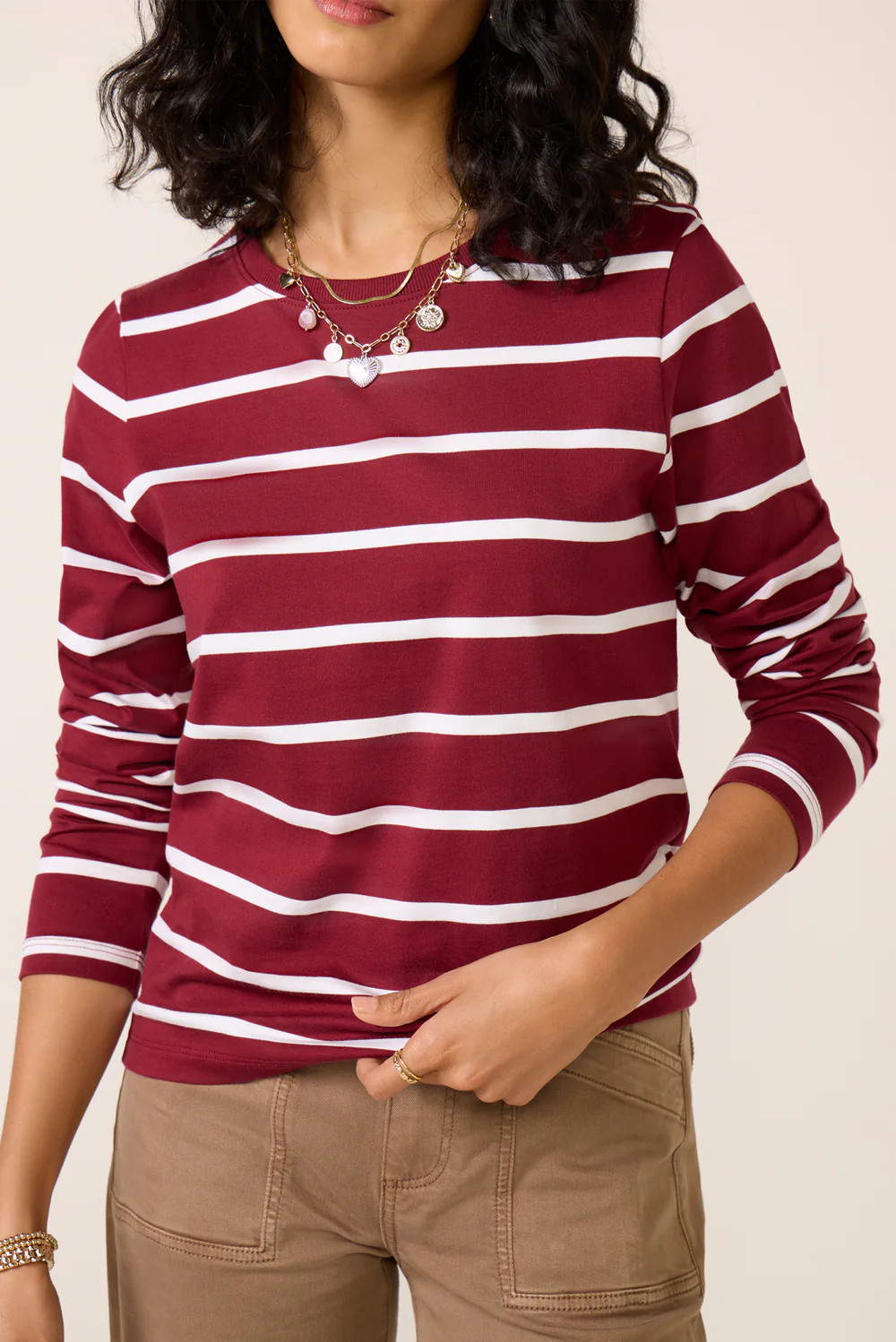 Ever Perfect Long Sleeve Stripe Tee | Evereve