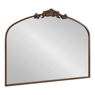 Kate and Laurel Arendahl 36.00 in. x 28.50 in. Bronze Arch Framed Glam Decorative Wall Mirror 222... | The Home Depot