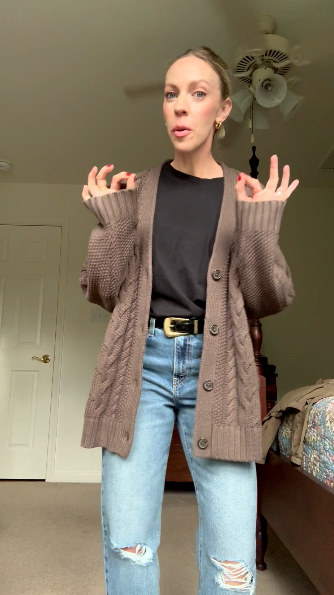 The perfect cardigan for early fall - 100% cotton and the prettiest cable knit detail - under $80 (I sized up to a S)

#LTKSeasonal #LTKdayinmylife #LTKTravel