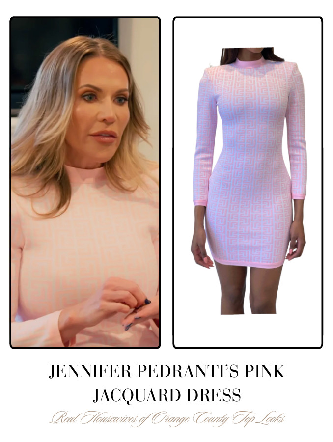 Jennifer Pedranti's Pink Jacquard Dress 

 