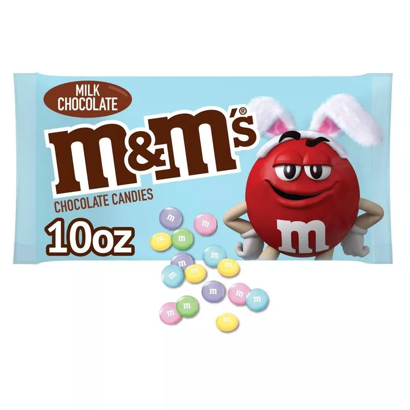 M&M'S Peanut Butter Chocolate Speckled Easter Egg Candy Bag, 9.2