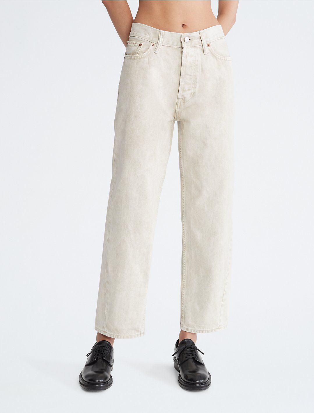 Standards Twisted Seam Marbled Unbleached Jeans | Calvin Klein | Calvin Klein (US)