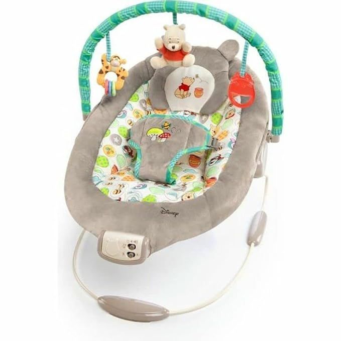 Bright Starts Winnie the Pooh Dots & Hunny Pots Baby Bouncer with Vibrating Infant Seat, Music & ... | Amazon (US)