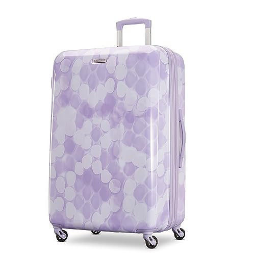 American Tourister Moonlight Hardside Expandable Luggage with Spinner Wheels, Lavender Maze, Checked-Large 28-Inch | Amazon (US)