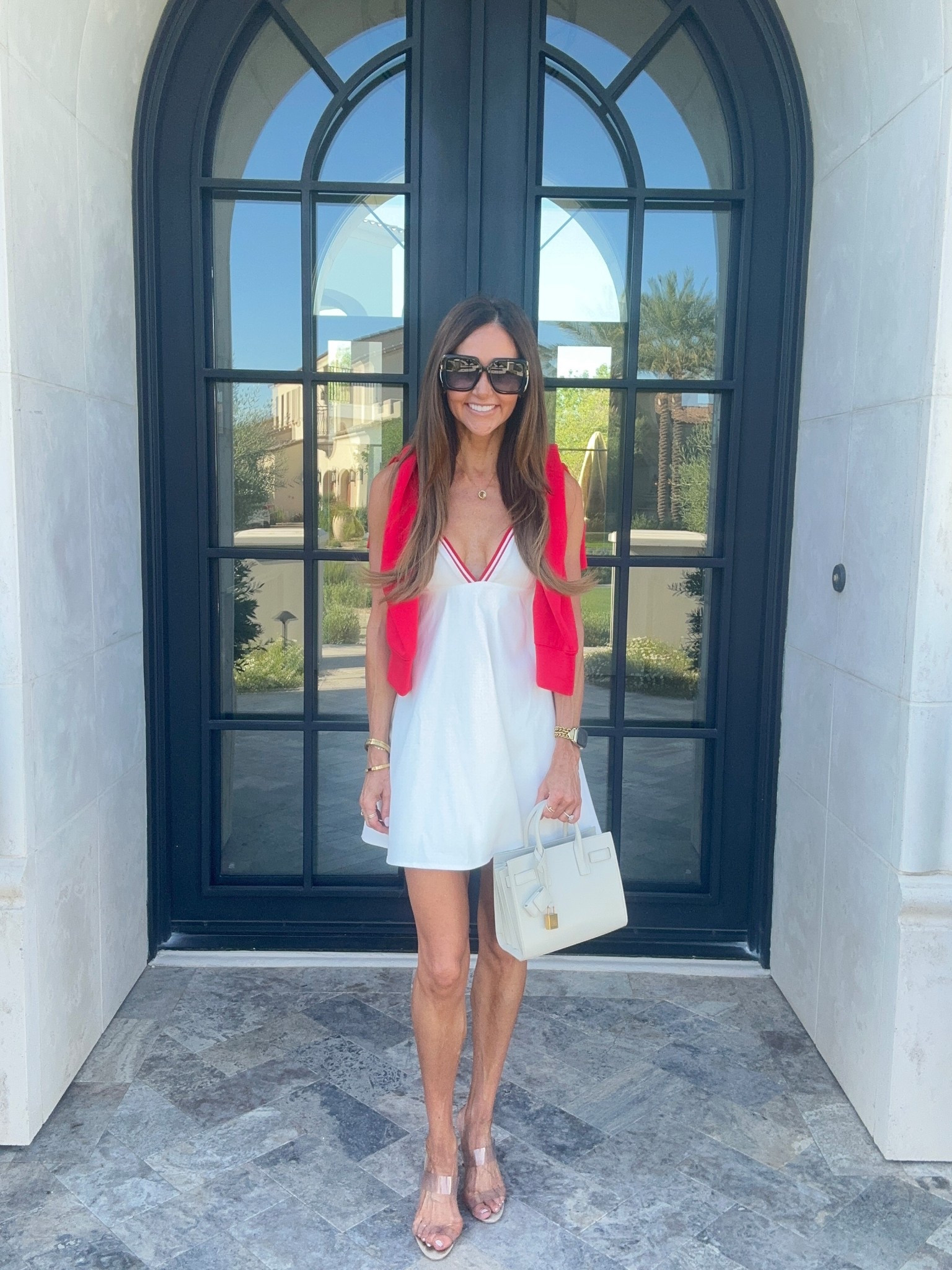 To shop exact dress go to Zara website and type in short dress with contrasting rib trim, wearing XS. Also linked cute Amazon white sundress I love  ❤️

#LTKStyleTip #LTKOver40