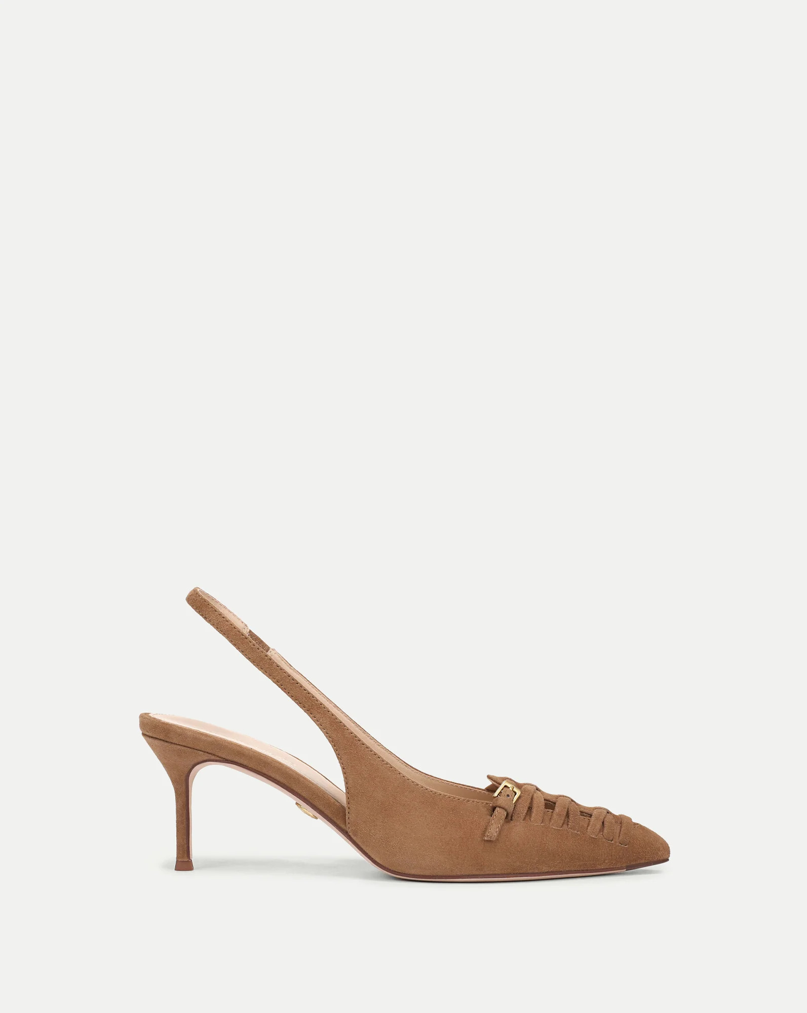 Rashida Woven Slingback Heel in Chestnut | Veronica Beard | Veronica Beard