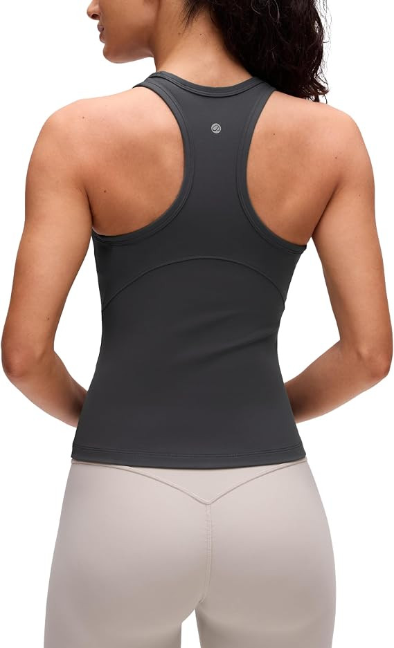 CRZ YOGA Butterluxe High Neck Tank Tops for Women - Yoga Workout Athletic Gym Camisole Racerback ... | Amazon (US)