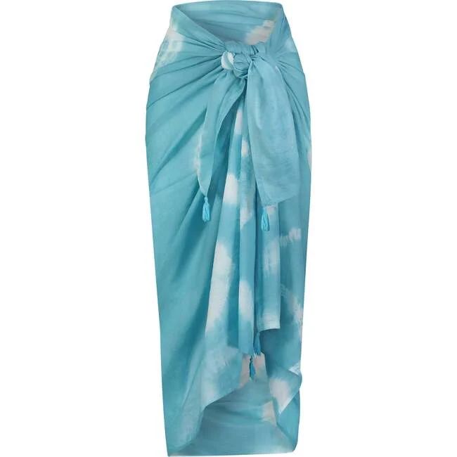 Saline Cotton Pareo, Aqua | Maisonette