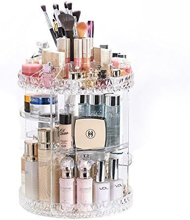 DreamGenius Makeup Organizer 360-Degree Rotating Adjustable Multi-Function Acrylic Cosmetic Stora... | Amazon (US)