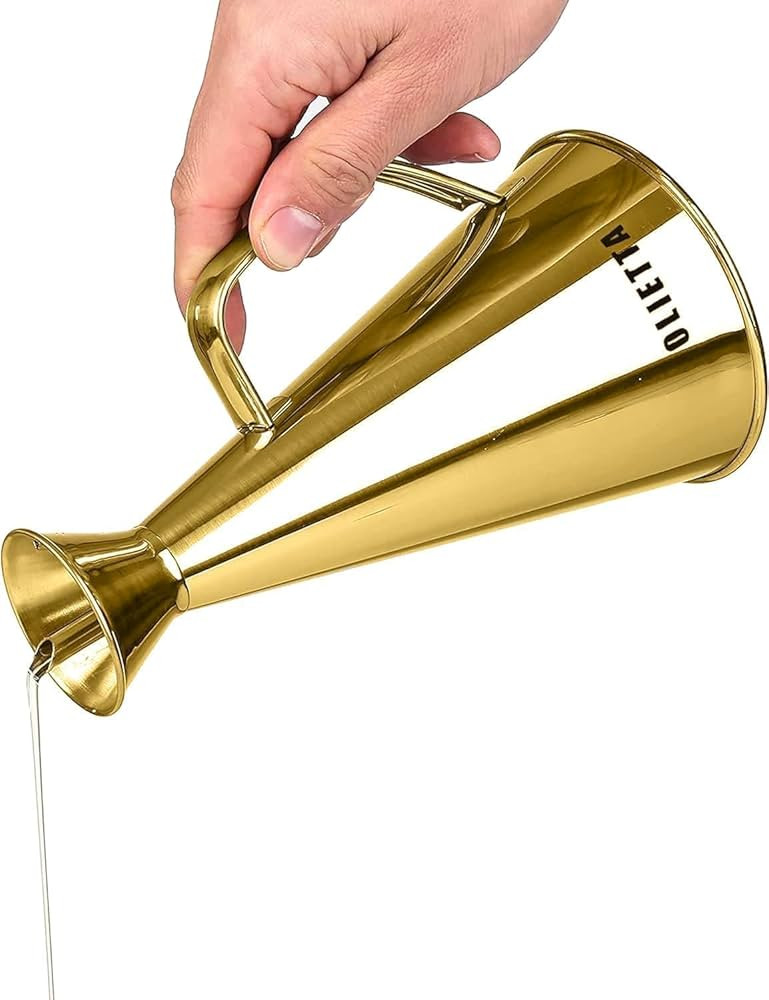 Olietta Olive Oil Dispenser Bottle Gold Stainless Steel Non Drip Leak Proof No Mess Vinegar Poure... | Amazon (US)