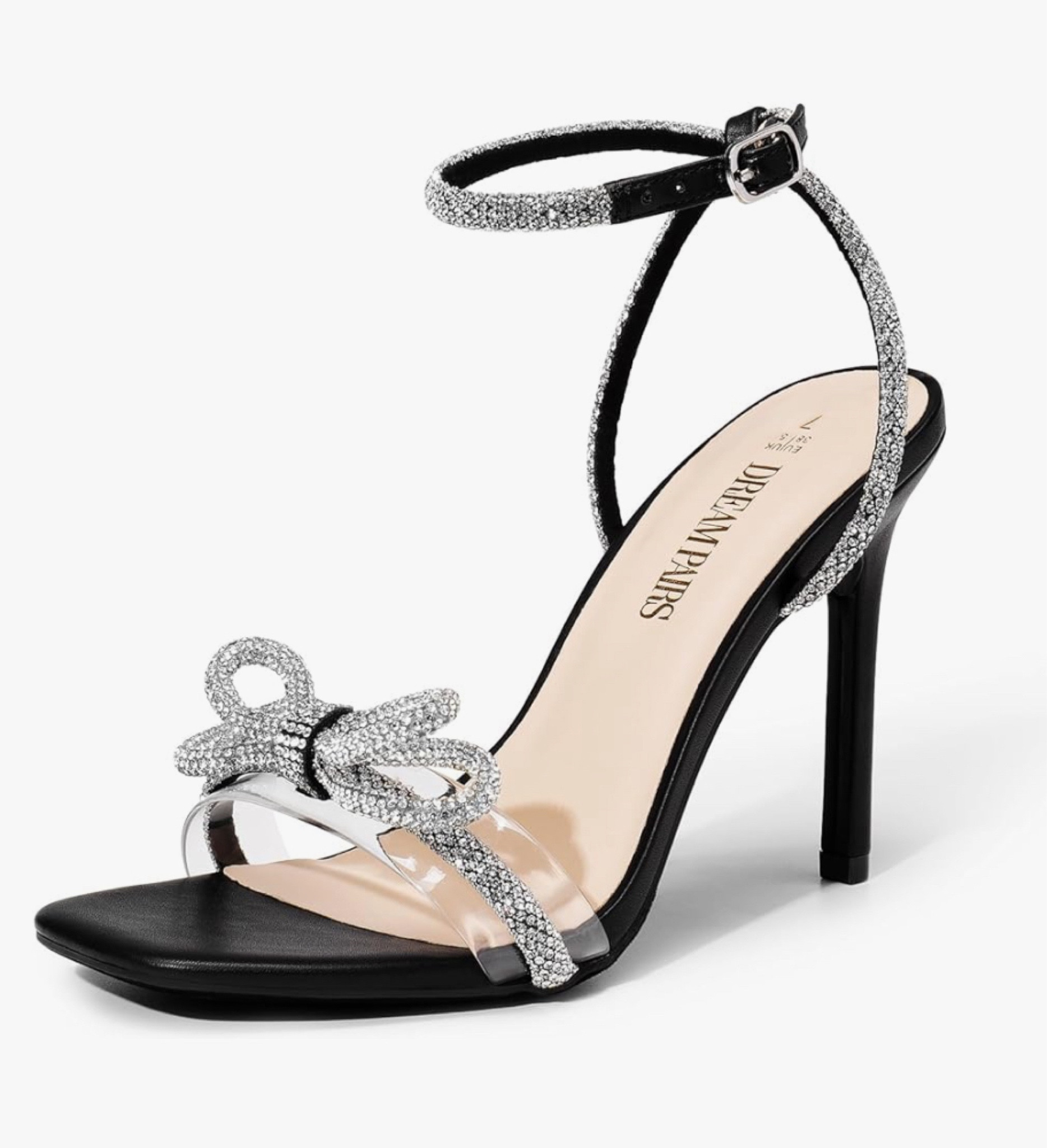 DREAM PAIRS Women's Double Bowknots Crystal Sandals Clear Slingback Heels Square Toe Shoes for Party Wedding

#LTKGiftGuide #LTKParties