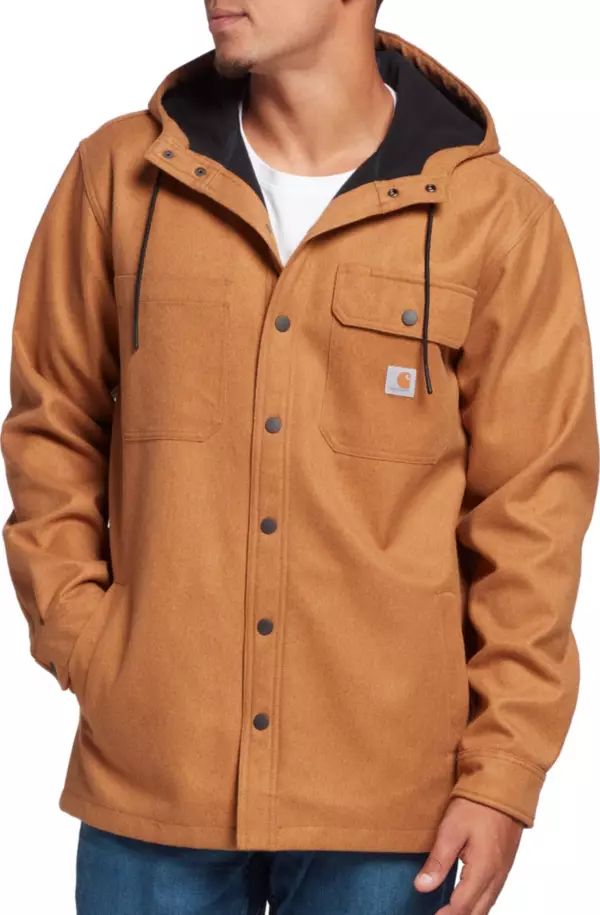 Carhartt Men's Rain Defender Relaxed Fit Heavyweight Hooded Shirt Jacket | Dick's Sporting Goods