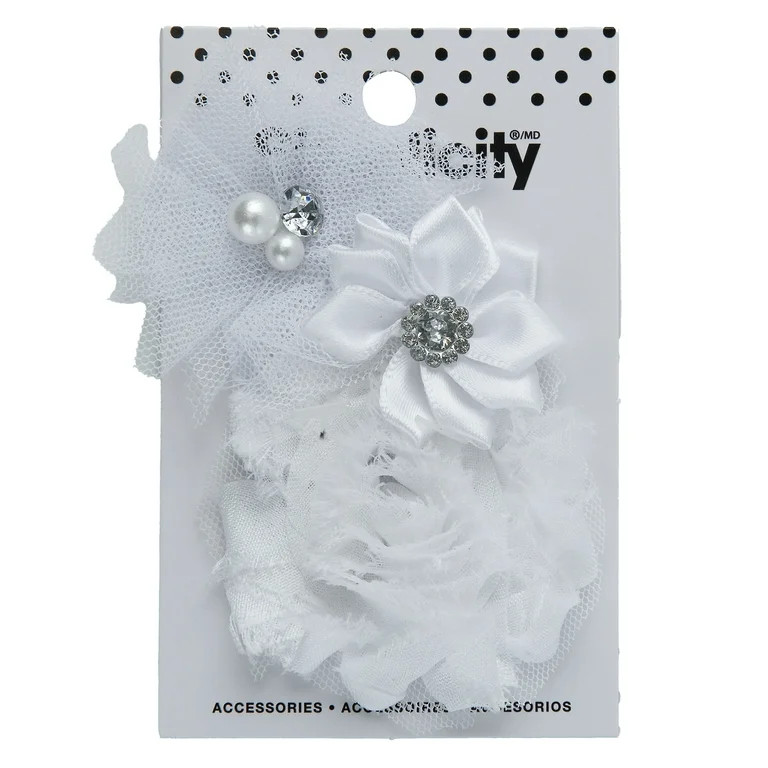 SATIN TULLE FLOWERS WHITE | Walmart (US)