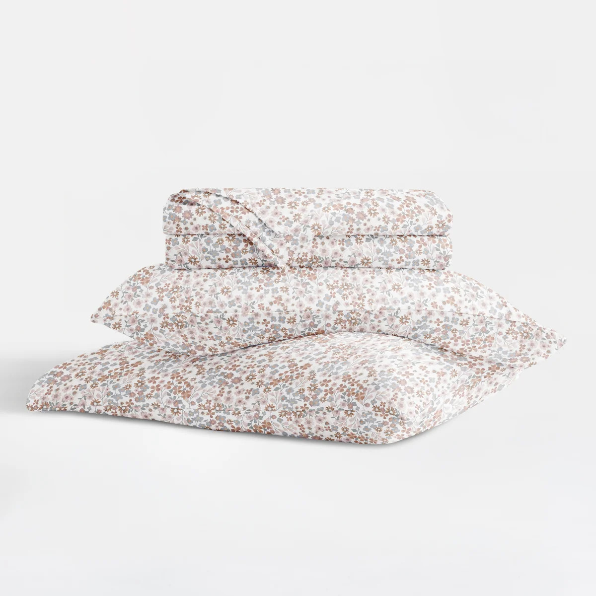 Vintage Washed 100% Long-Staple Sateen Cotton Sheet Set - Floral Patterns | Wayfair North America