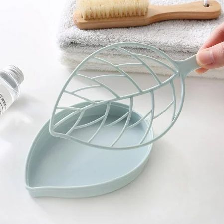 Soap Dish, Leaf-Shaped Soap Holder, Plastic Draining Soap Box, Soap Saver, Bathroom Kitchen Counter  | Walmart (US)