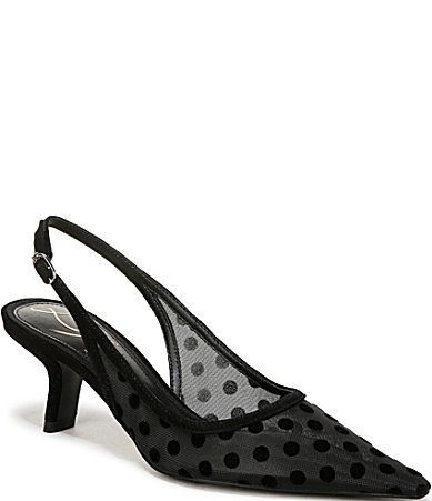 Sam Edelman Bianka Polka Dot Mesh Slingback Pumps - 5.5 | Dillard's
