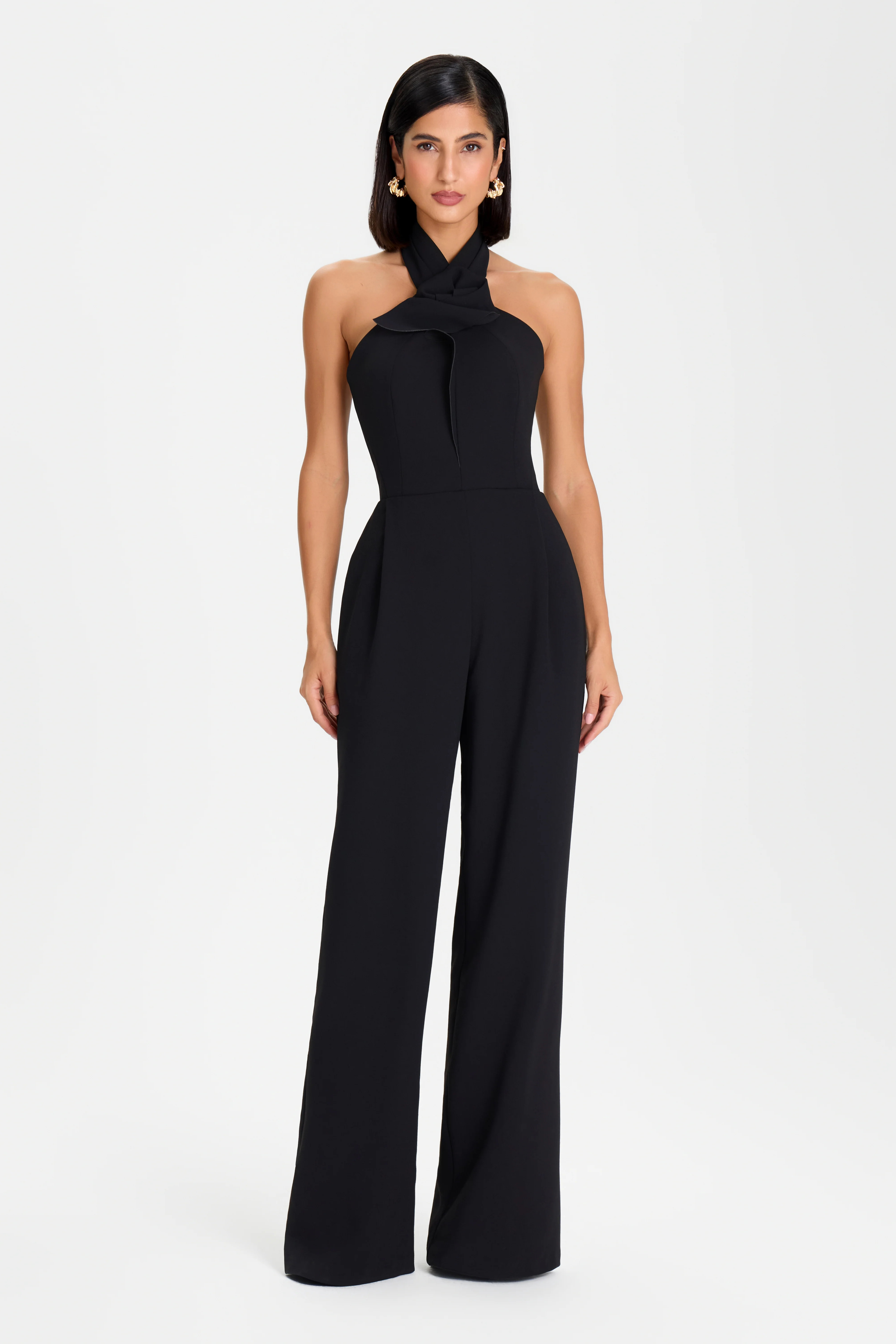 PETRA BLACK JUMPSUIT | Nadine Merabi