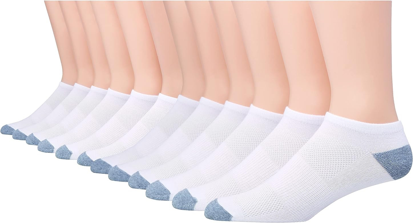 Hanes Men's Socks, X-Temp Lightweight Socks, Low Cut and No Show, 12-Pack | Amazon (US)