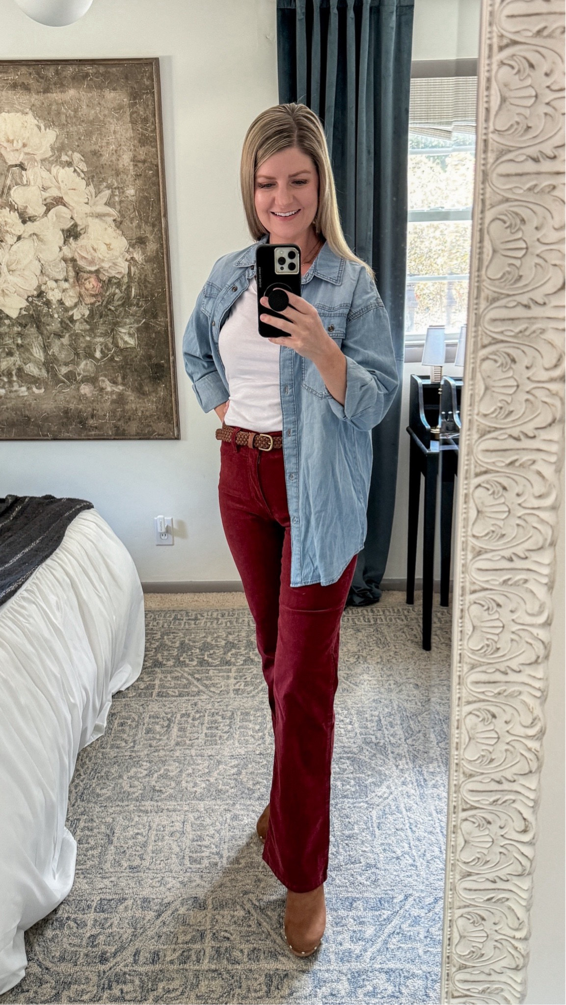 My favorite corduroy pants I got for $26! They hug every curve perfectly! Paired it with a $3 tee and oversized shirt I can wear as a jacket or tie at the waist to be more form fitting.

#LTKStyleTip #LTKSeasonal