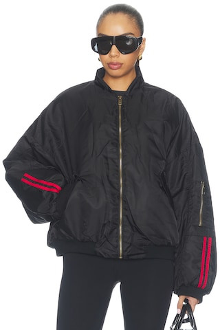 LIONESS Bloom Bomber Jacket in Black. - size S | Revolve Clothing (Global)