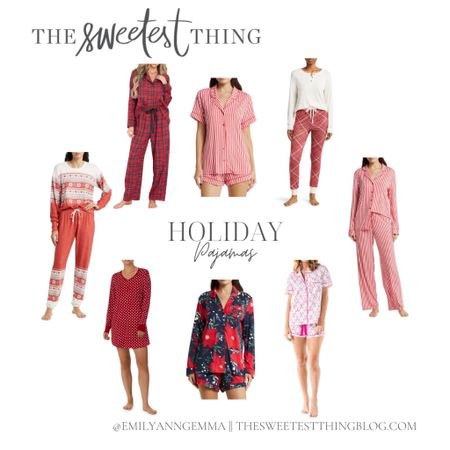 Holiday Pajamas, Gifts for her, Christmas pajamas, nightgown, red pajamas, loungewear, emily Ann Gemma 

#LTKSeasonal #LTKHoliday