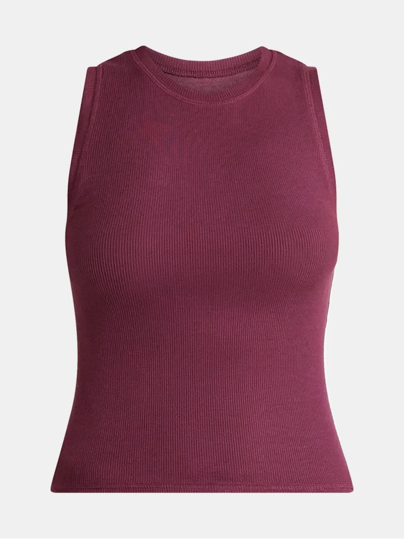 No Boundaries Fitted Crewneck Tank Top, Women’s | Walmart (US)