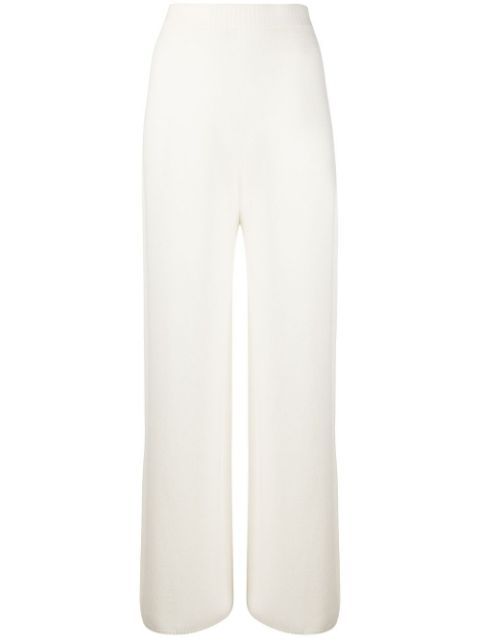 wool-blend knitted wide-leg trousers | Farfetch (UK)