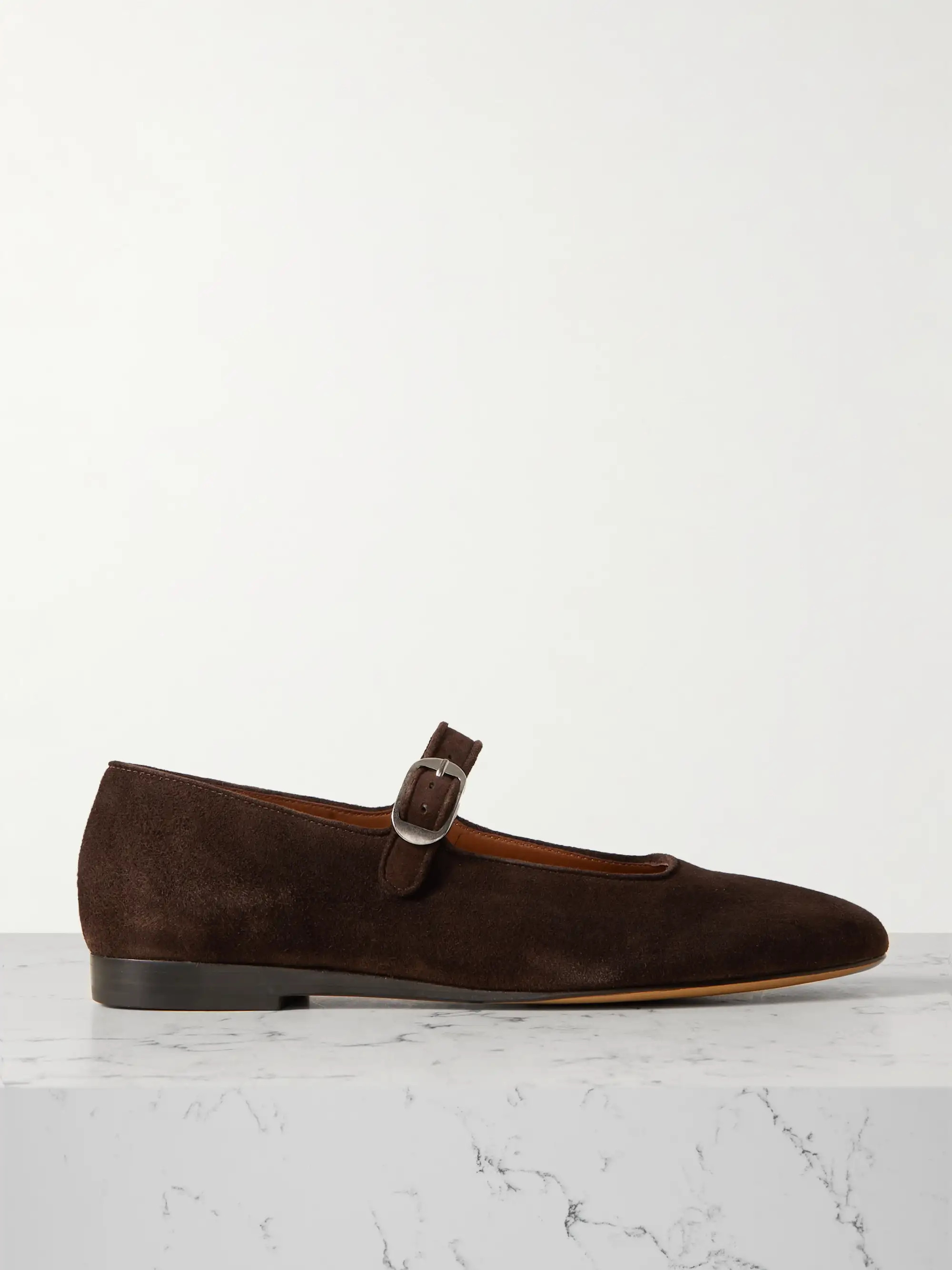LE MONDE BERYL Suede Mary Jane ballet flats | NET-A-PORTER | NET-A-PORTER (US)