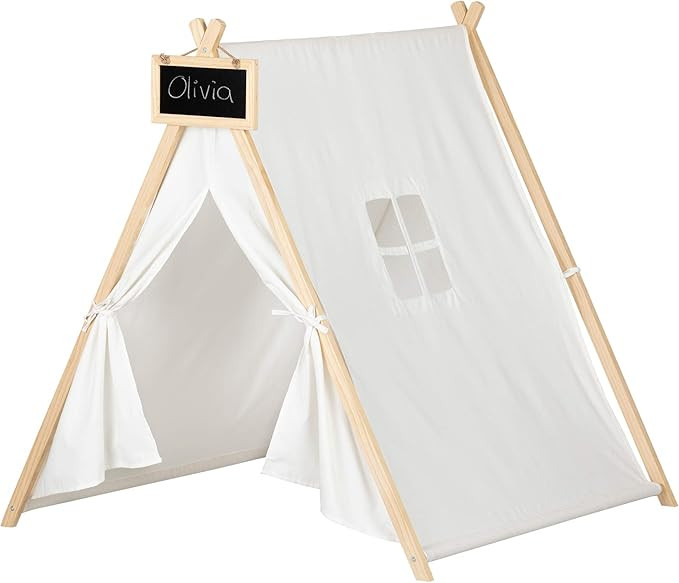 South Shore Sweedi Organic Cotton and Pine Play Tent with Chalkboard | Amazon (US)
