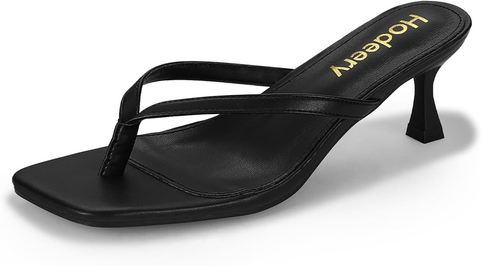 Women's Kitten Heels Thong Sandals Open Square Toe Flip Flop Low Heels 2.5 Inch Slip On Sexy Wome... | Amazon (US)