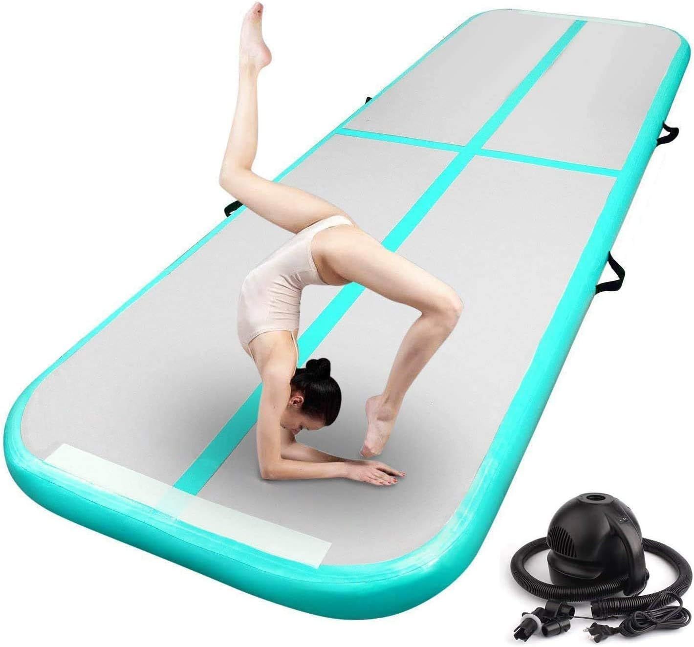 FBSPORT 13ft/16ft/20ft/23ft/26ft Inflatable Air Gymnastics Mat Training Mats 4/8 inches Thickness Gy | Amazon (US)