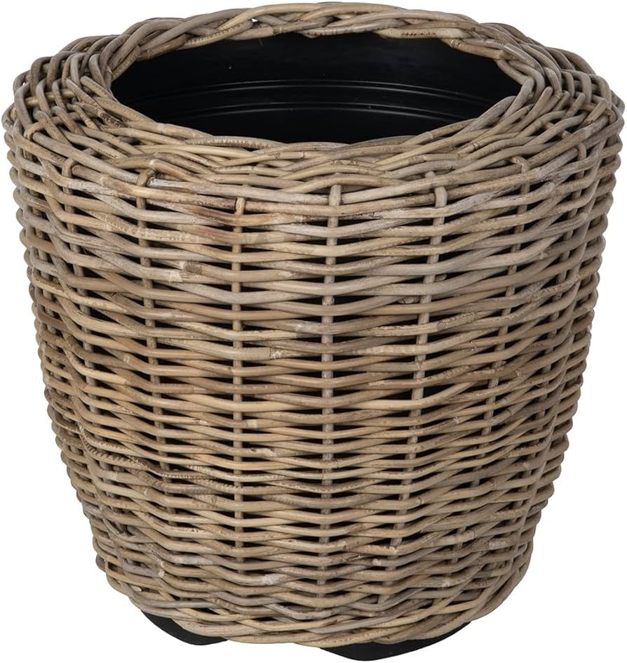 Rattan Kobo Indoor & Outdoor Jar Planter Basket with Plastic Pot, 7.5 Gallon Soil Capacity | Amazon (US)