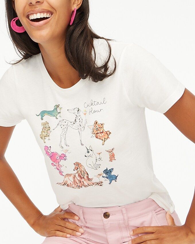 Cocktail hour dogs graphic tee | J.Crew Factory