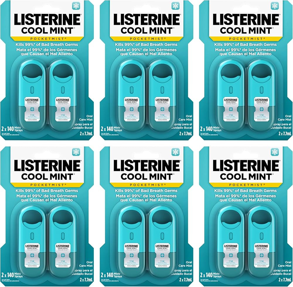 Listerine Cool Mint Pocketmist, Oral Care Mist for Fresh Breat, Kills 99% of Bad Breath Germs, Co... | Amazon (US)