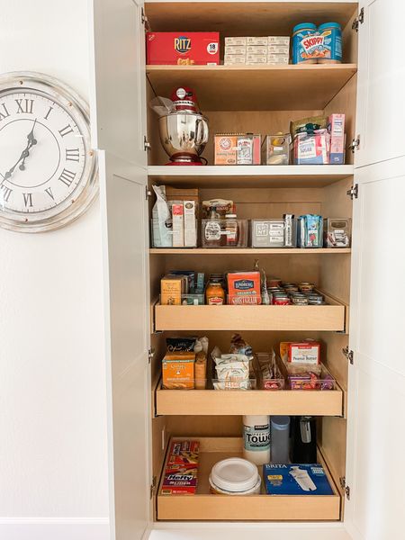 Deep, pull out pantry drawers can be really annoying to organize. I tend to choose deep clean large bins that can help with categories… keeps it clean and simple and pretty easy to maintain!

#LTKBacktoSchool #LTKhome #LTKfamily