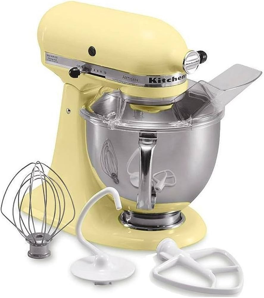 KitchenAid Artisan Series 5 Quart Tilt Head Stand Mixer with Pouring Shield KSM150PS, Majestic Ye... | Amazon (US)
