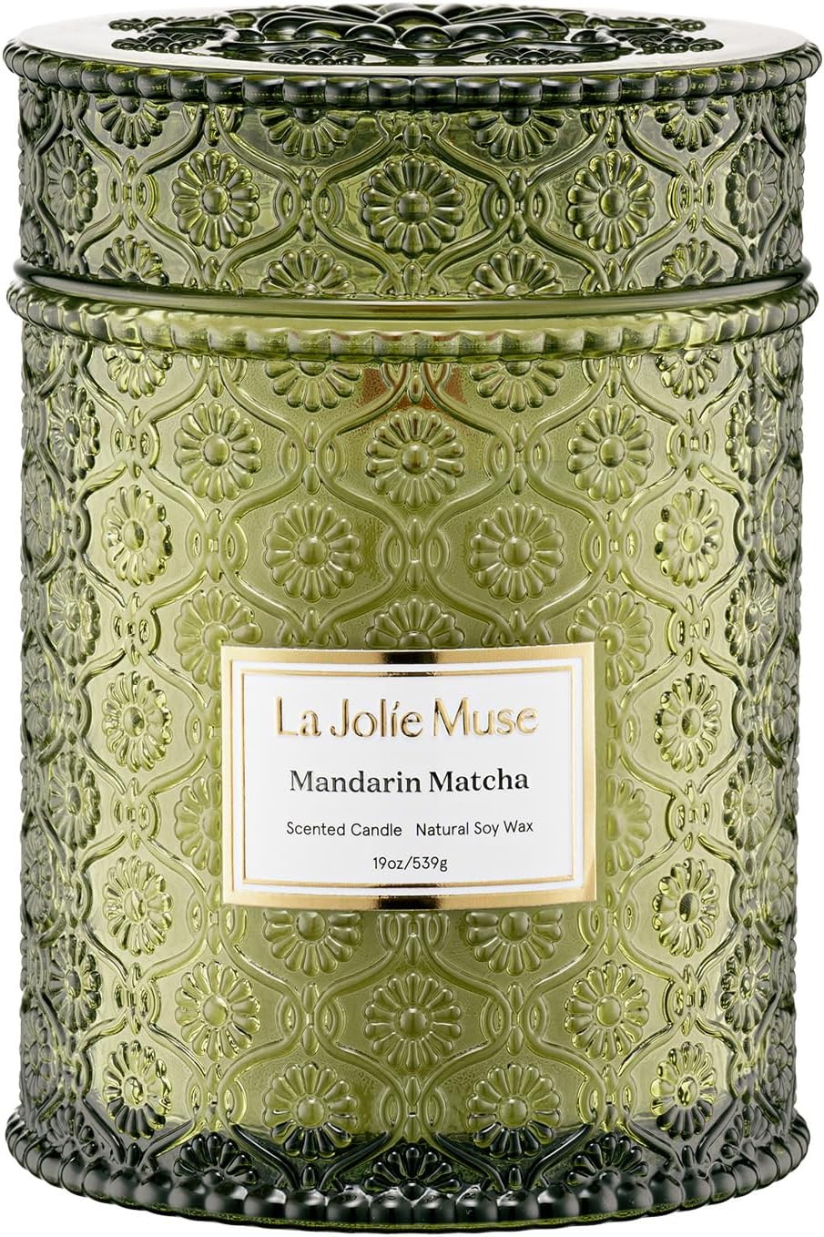 LA JOLIE MUSE Mandarin Matcha Scented Candle, Summer Candle, Natural Soy Candle, Large Candle for... | Amazon (US)